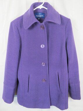 Mackintosh New England Purple Wool Blend Coat Womens Medium